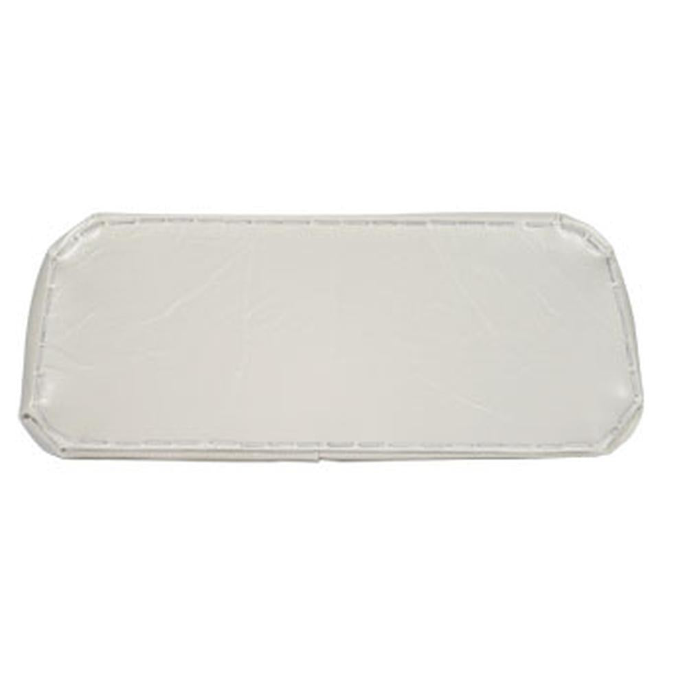 Seat Cushion Upper Backrest with Wood Back - Vinyl White Fits Allis Chalmers