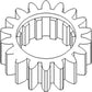 70246545V Tractor Reverse Countershaft Gear Fits Allis Chalmers 180 185 190 200