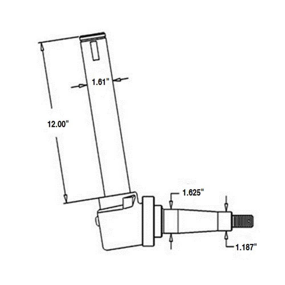 70270038 LH or RH Spindle Fits Allis Chalmers D15 D17 170 175 180 185 Tractor