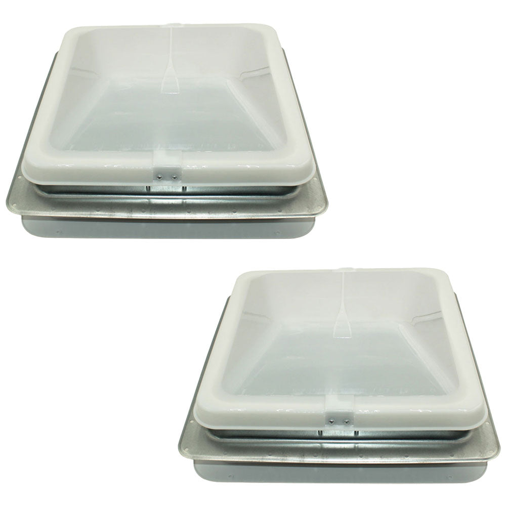 Pack of (2) Roof Vent Non-Powered with Exchange Lid - 14" White