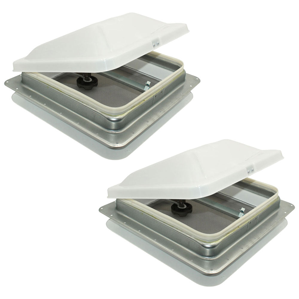 Pack of (2) Roof Vent Non-Powered with Exchange Lid - 14" White