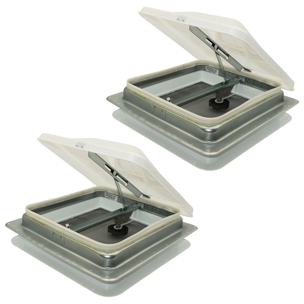 Pack of (2) Roof Vent Non-Powered with Exchange Lid - 14" White
