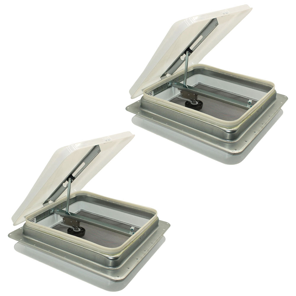 Pack of (2) Roof Vent Non-Powered with Exchange Lid - 14" White