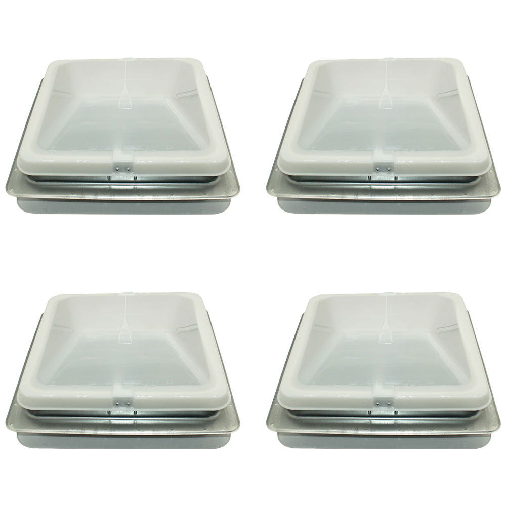 Pack of (4) Roof Vent Non-Powered with Exchange Lid - 14" White