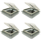 Pack of (4) Roof Vent Non-Powered with Exchange Lid - 14" White