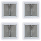 Pack of (4) Roof Vent Non-Powered with Exchange Lid - 14" White