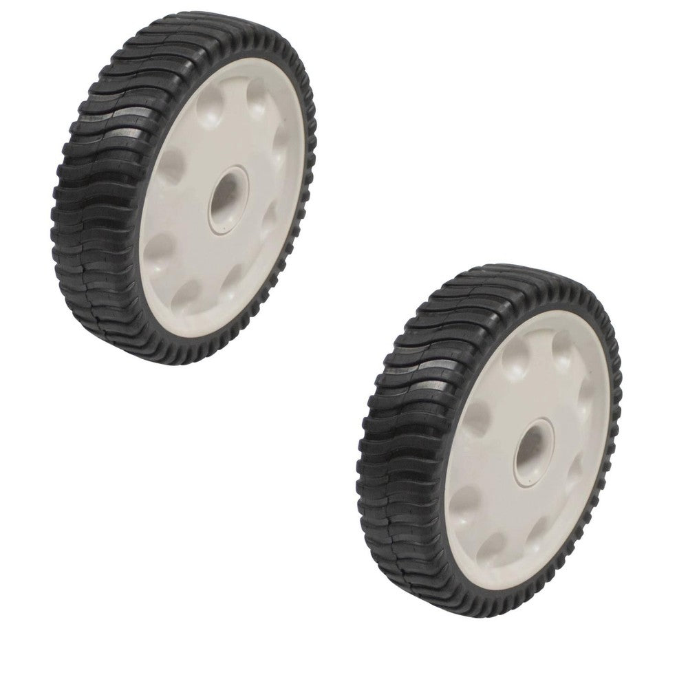 Qty 2: Front Lawn Mower Drive Wheels (Green/Gray) Fits White Replaces 734-04018A