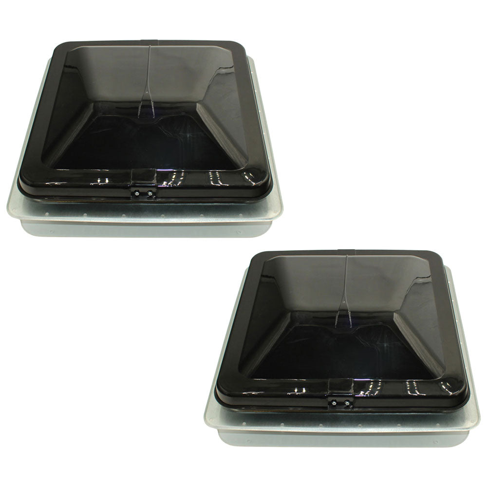 74111A-C1G1 Set of (2) Replacement 14" White Roof Vent w/ Smoke Colored Lid