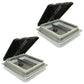 74111A-C1G1 Set of (2) Replacement 14" White Roof Vent w/ Smoke Colored Lid