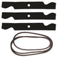 50" Deck Blades & Belt Kit Fits Cub Cadet LT1050 Tractor Mower 742-0406 754-0407