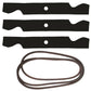 HD Mower Blade & Deck Belt Set Fits Cub Cadet Replaces 742-04068