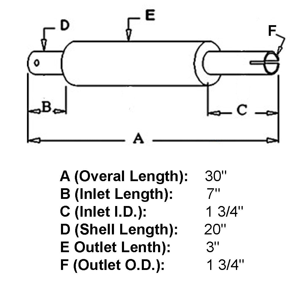 Muffler fits Long 260 350 560 610 360 460 510 550 310 445 745967-L