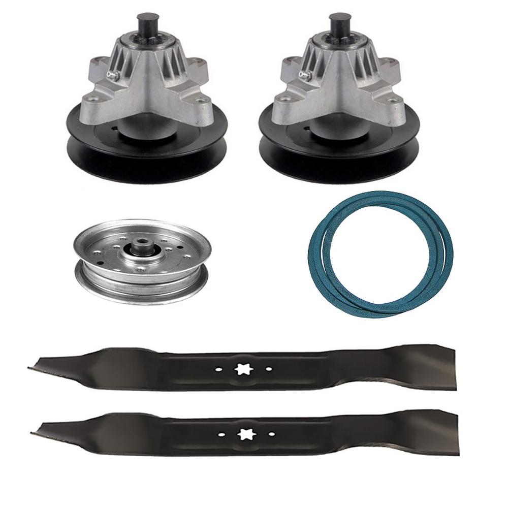 42" Deck Rebuild Kit With Belt Blades Idlers Spindles For Troy-Bilt MTD Mowers