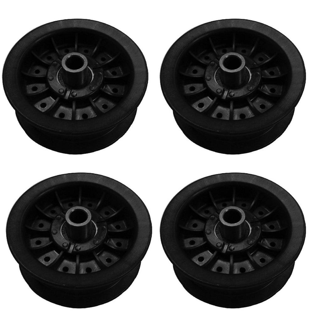 Qty 4: Flat Idler Pulley Fits John Deere Replaces PT8649