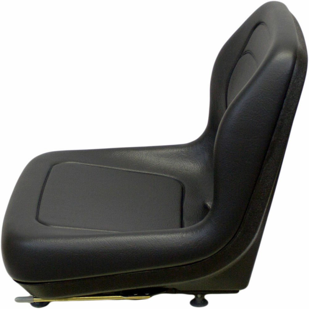 Black Vinyl Seat w/ Slide Rails Fits Ford New Holland 555 555A 555B 555C 55