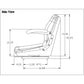 M805158 Seat Fits John Deere Compact Tractors 670 770 790 970 990 1070
