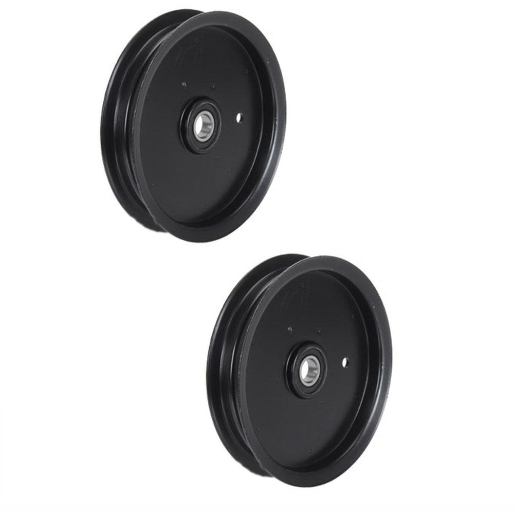 Qty 2: Flat Idler Pulley Fits Hustler Replaces 781385