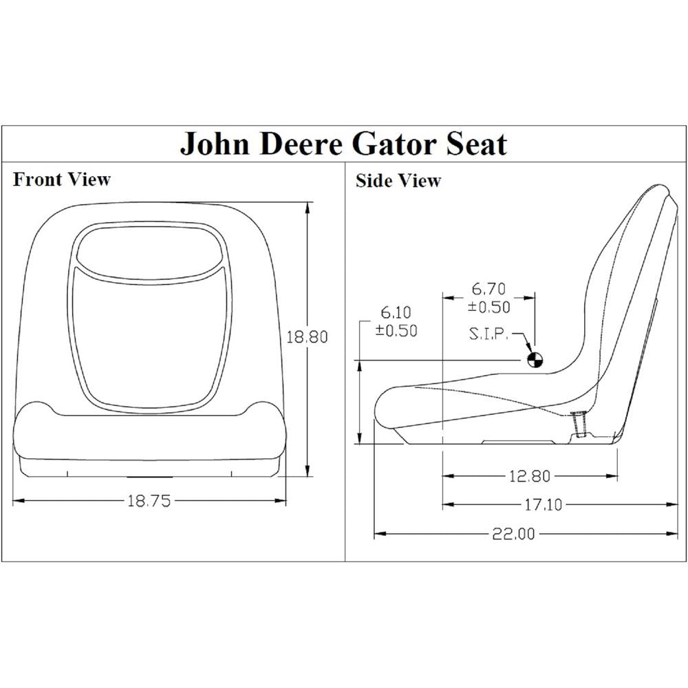 GY20554 New Seat Lawn Tractor Fits John Deere Mower G100 ATV CS Fits Gator