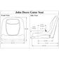 GY20554 Yellow Vinyl Mower Bucket Seat Fits John Deere 325 335 415 425 655 755