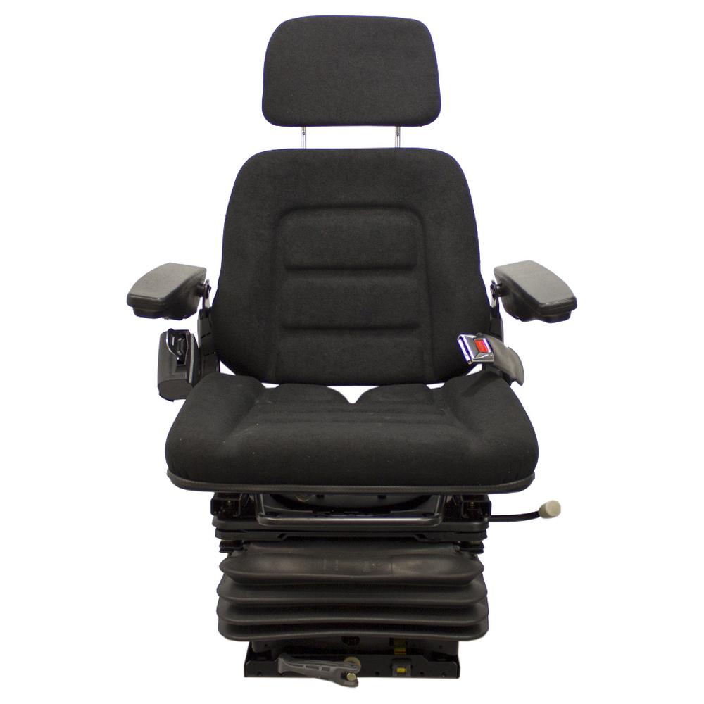 Universal Mechanical Fabric Seat for Loaders Backhoes And Construction Fits CAT