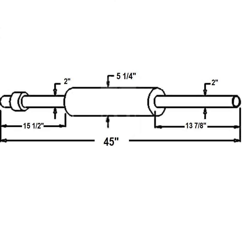 C7NN5230R New Muffler and Pipe Fits Ford 2000 3000 4000 5000 3400 3500 4400+