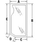 Left Hand Front Lower Glass Fits Case/International Harvester Replaces 82001923