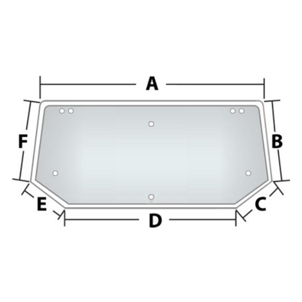 WN-82014988-PEX Glass, Rear Upper Fits Ford/New Holland TM115 TM120 TM125 T