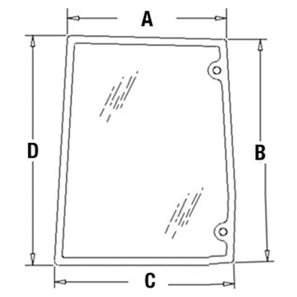 82029320 RH Side Glass Fits Case IH Fits Ford TM115 TM120 TM125 TM130 TM135