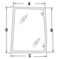 Cab Glass - Right Hand Side Window Fits New Holland Fits Case IH Fits Ford 6640