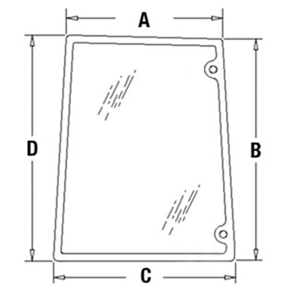 82029320 RH Side Glass Fits Case IH Fits Ford TM115 TM120 TM125 TM130 TM135