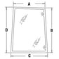 Cab Glass - Right Hand Side Window Fits New Holland Fits Case IH Fits Ford 6640