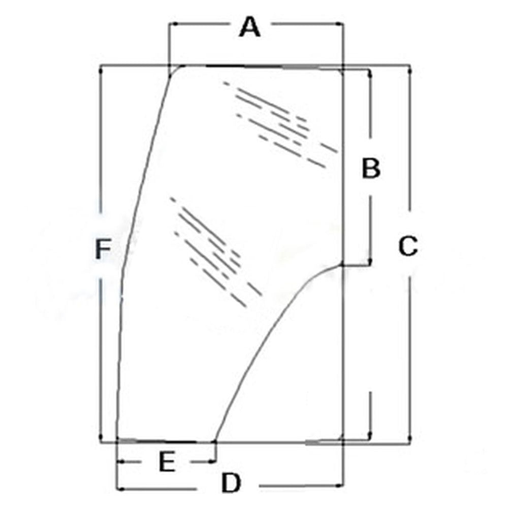 WN-82036001-PEX Glass, Door, LH Fits International/CaseIH JX100U JX1080U JX1090U