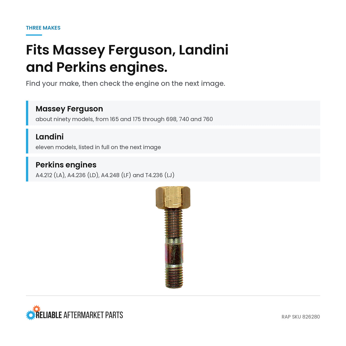 Injector Stud Fits Massey Ferguson Replaces 731327M1
