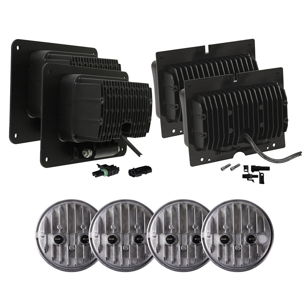 LED Flood Beam Light Kit Fits International Tractors- (Pkg. of 8)