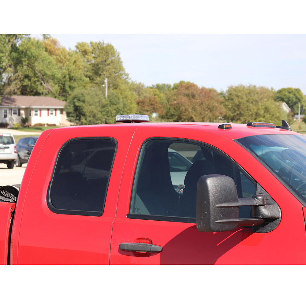 Low Profile Amber LED Warning Light, 8 Flash Patterns