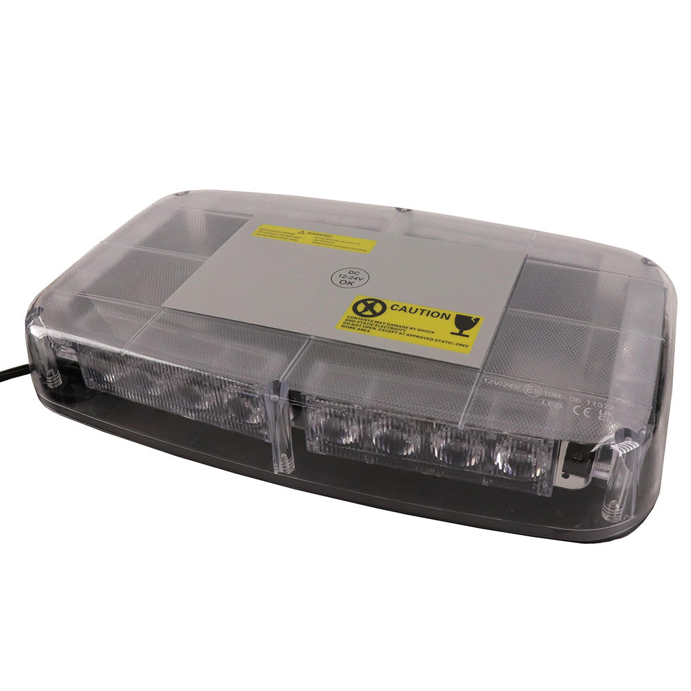 Low Profile Amber LED Warning Light, 8 Flash Patterns