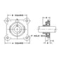 WPS203GRC Tractor Re-Lubri Fits CATable Spherical Ball Bearing With Collar