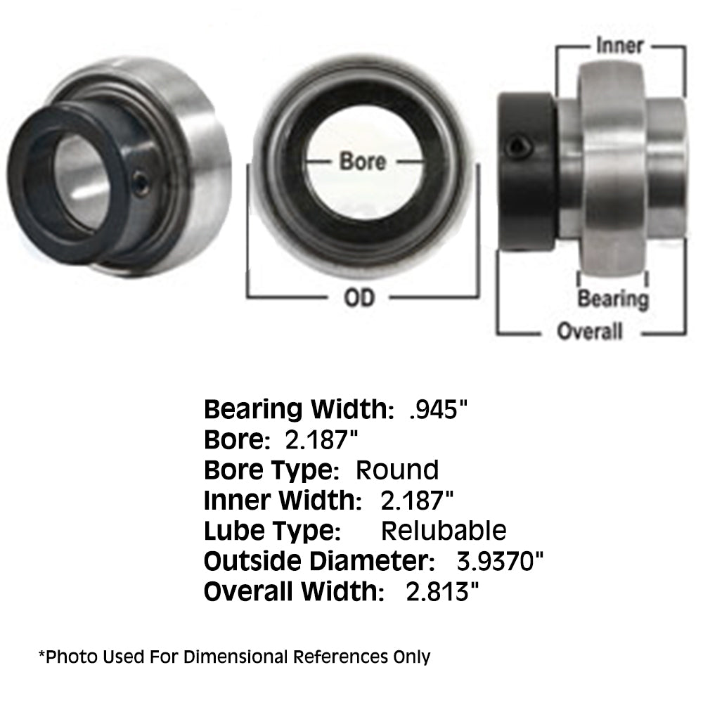WPS203GRC Tractor Re-Lubri Fits CATable Spherical Ball Bearing With Collar