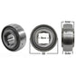 W211PPB3 1-1/2" Square Bore Disc Harrow Bearing DS211TT3 24S3-211E3 3AS11-1 1/2