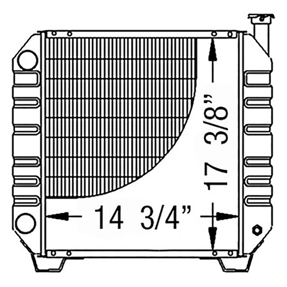 Radiator Fits Ford/New Holland Replaces 86400443