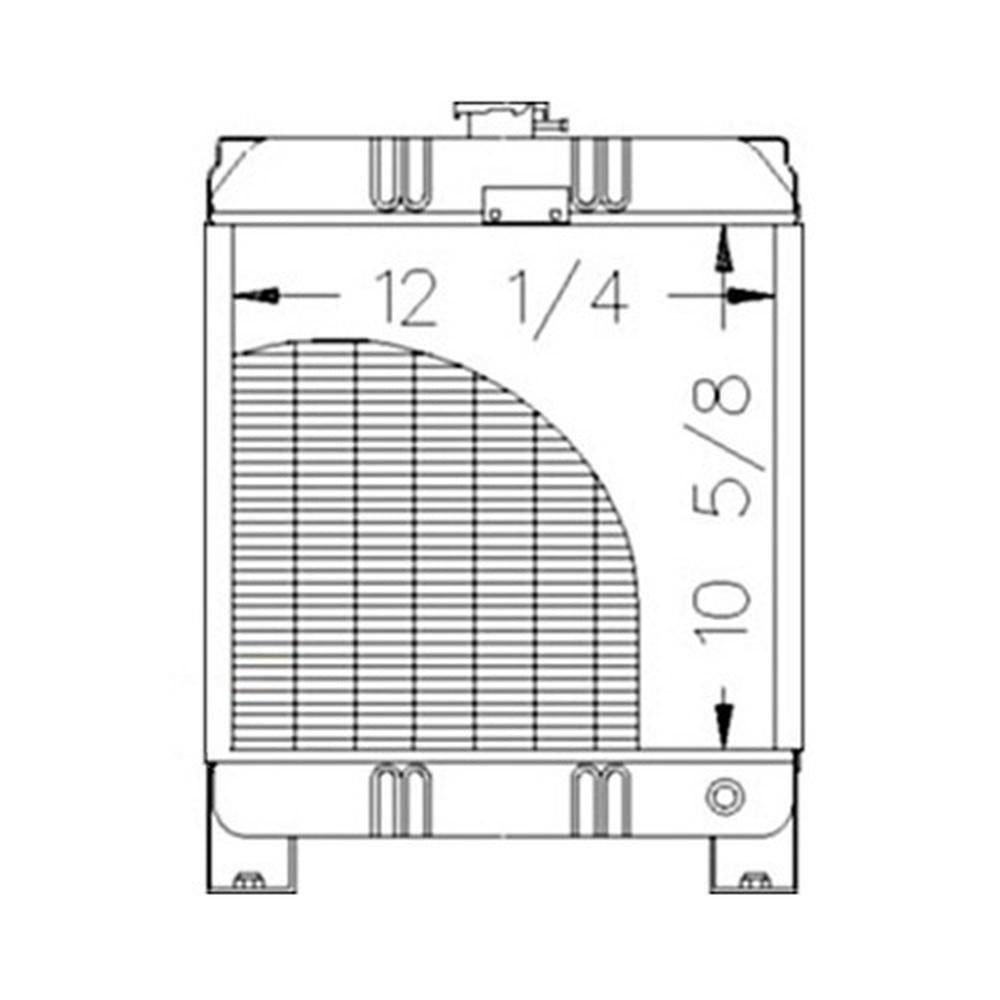 211055 / Fits New Holland Tractor Radiator - 10 5/8 x 12 1/4 x 1 1/2 Fits Ford