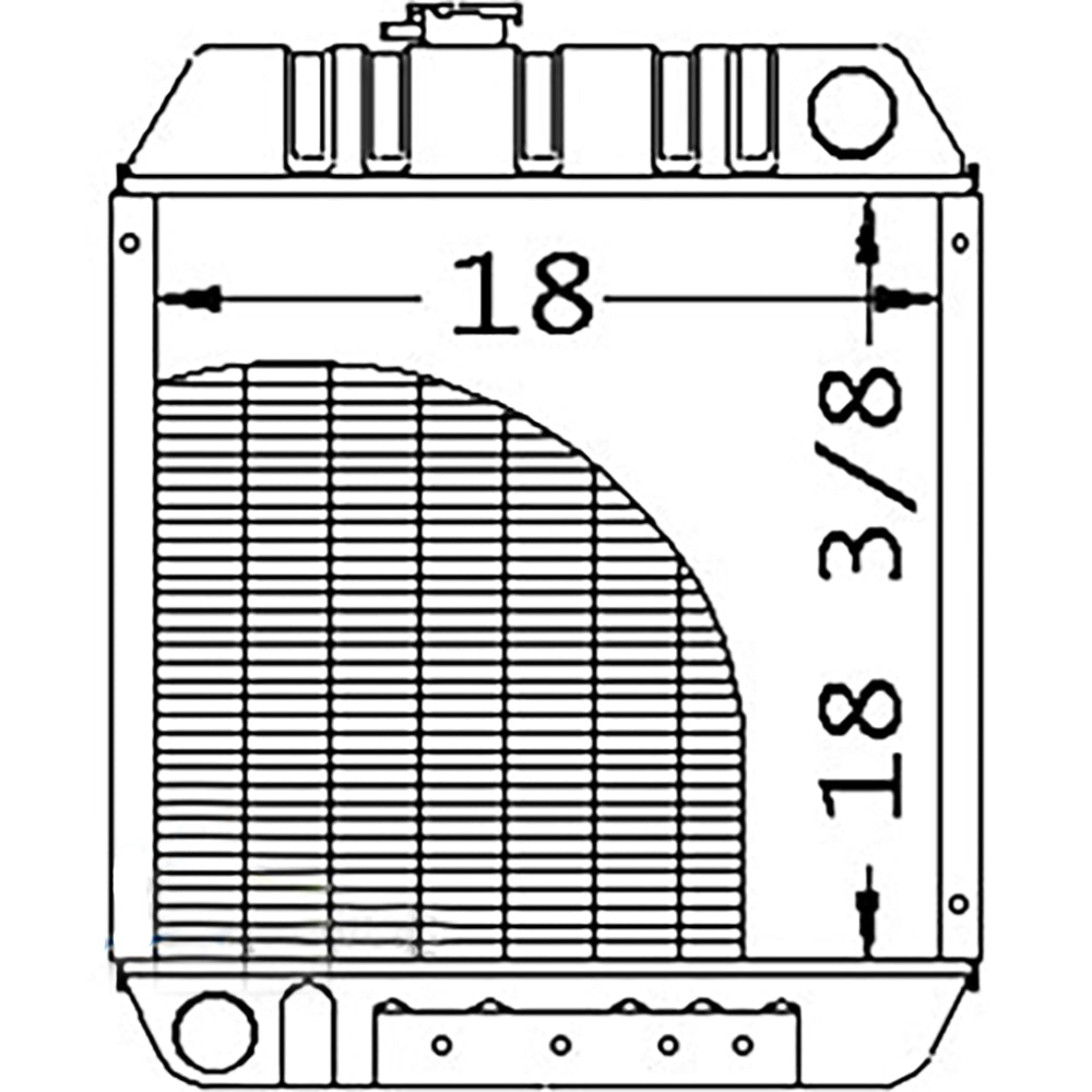 86563887 Radiator Fits Ford New Holland Skid Steer Loader L465 L565 LS140 L