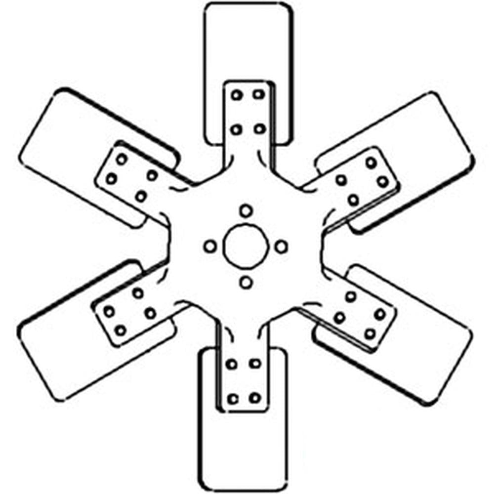 86897R91 6 Blade Fan Fits Case-IH Tractor Models 454 484 504 2504