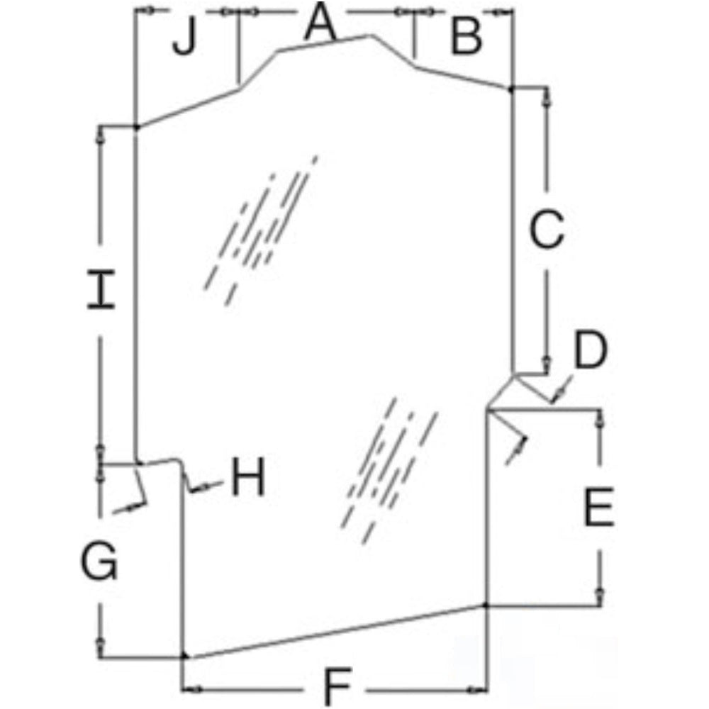 Cab Glass - Door Fits Case 40XT 70XT 60XT 86988661