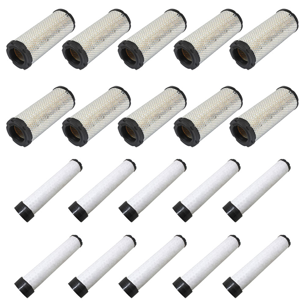 Qty 10: Inner and Outer Air Filters Fits Vermeer Replaces 0162184