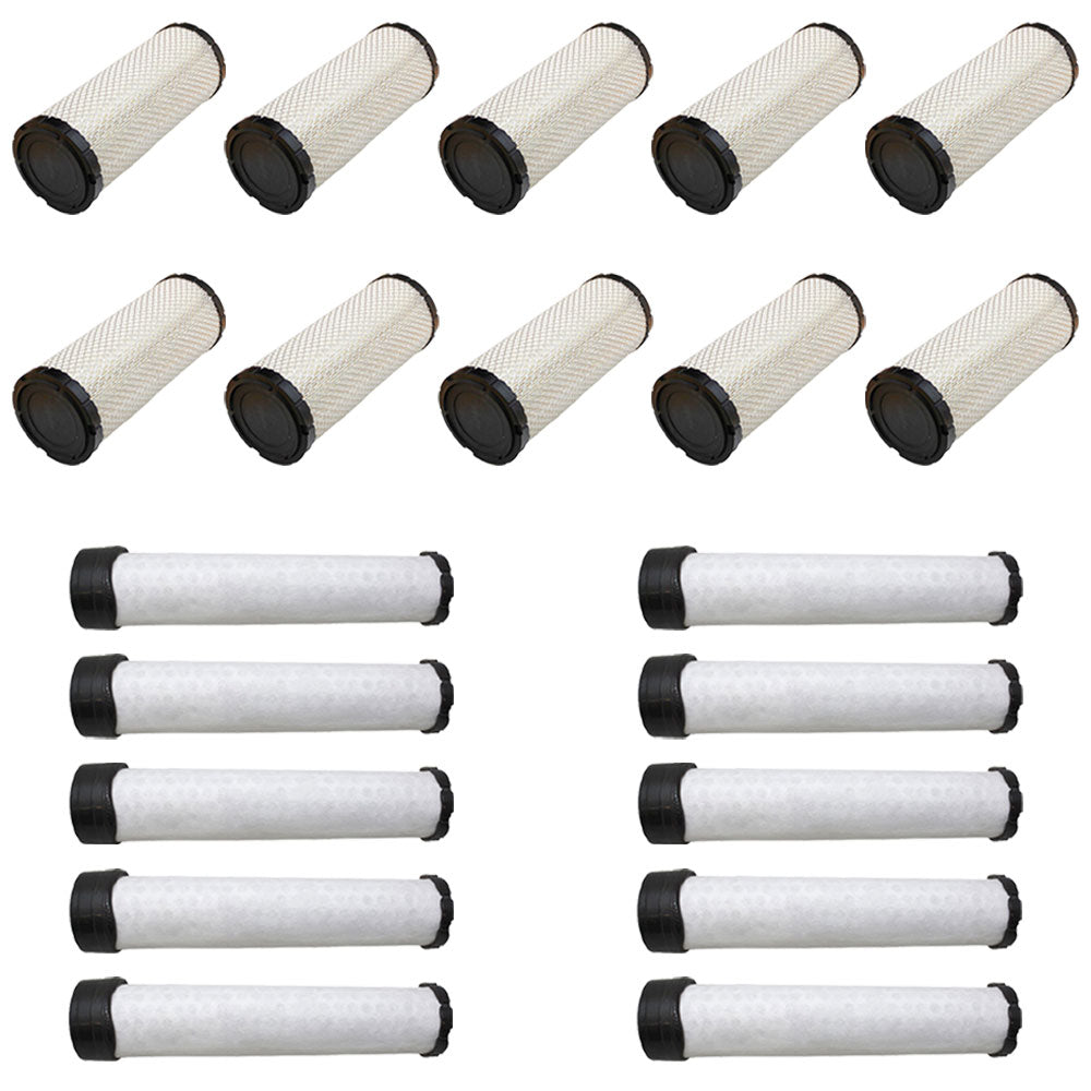 Qty 10: Inner and Outer Air Filters Fits Club Car Replaces 0162184