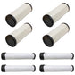 Qty 4: Inner and Outer Air Filters Fits Jacobsen Replaces 0162184