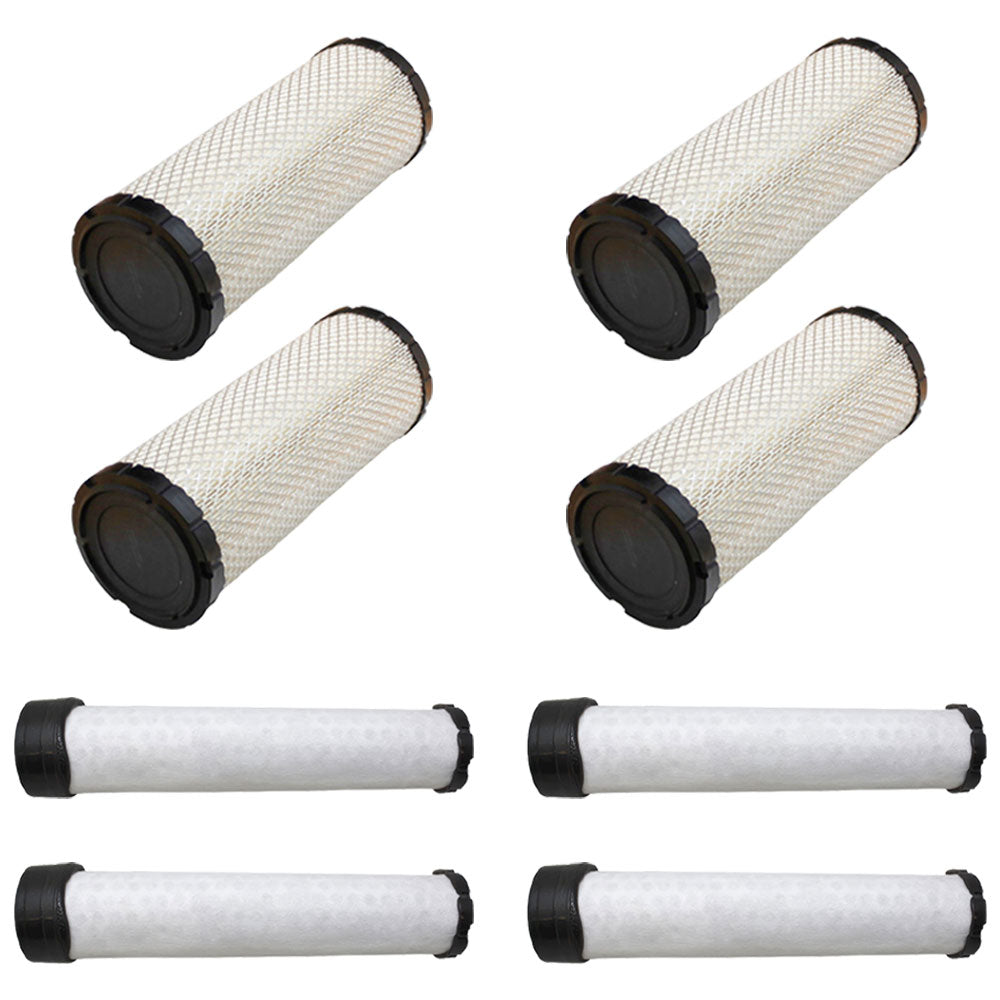 Qty 4: Inner and Outer Air Filters Fits Komatsu Replaces 119808-12520