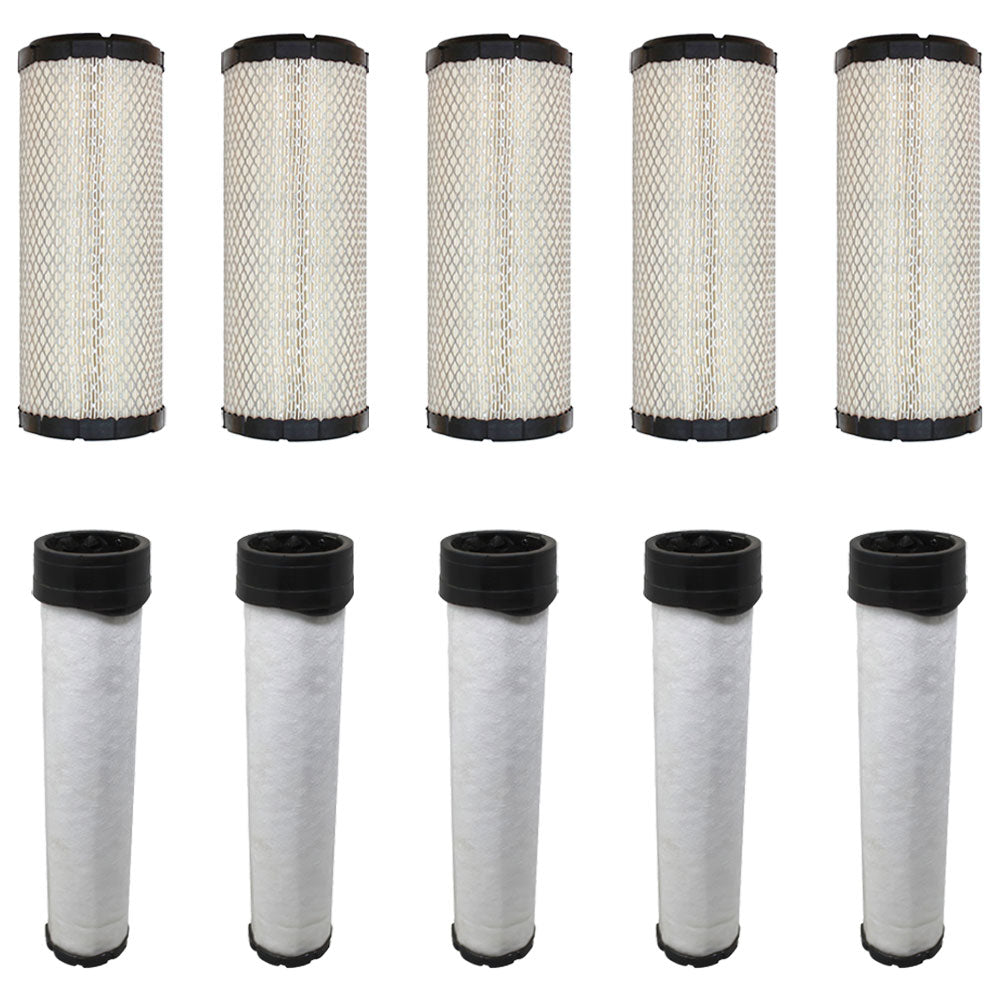 Qty 5: Inner and Outer Air Filters
 Fits Komatsu Replaces 119808-12520