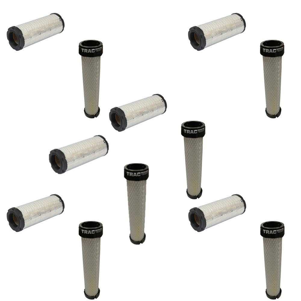 Qty 6: Inner and Outer Air Filters Fits Yanmar Replaces 119808-12520